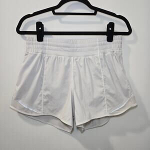 Lululemon Hotty Hot High-Rise Lined Short 4" Color White Size 6